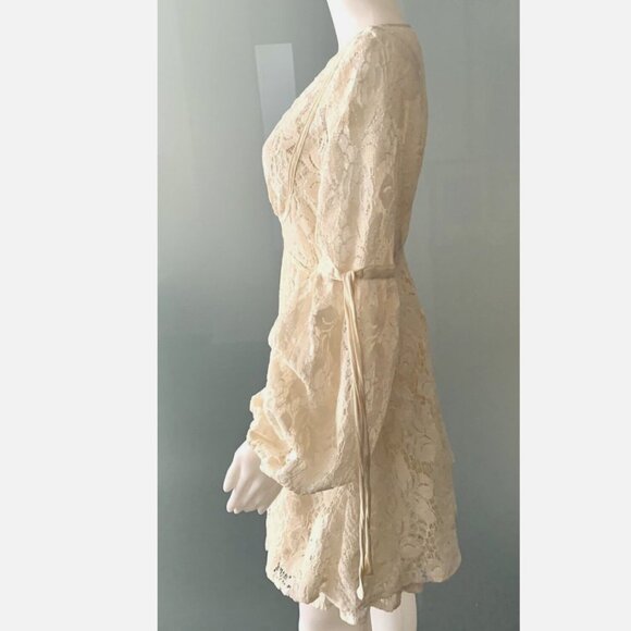 Nwot Free people OB725148 Long Sleeve Rubi Lace  Dress Ivory  xs - Picture 3 of 16